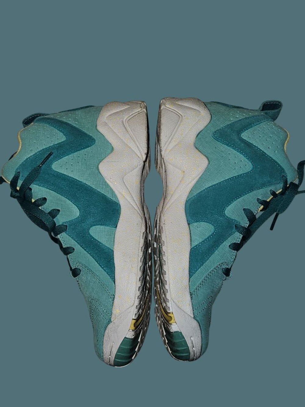 Reebok Kamikaze Teal Blue Suede Sneakers Men Size 8 - Picture 3 of 10